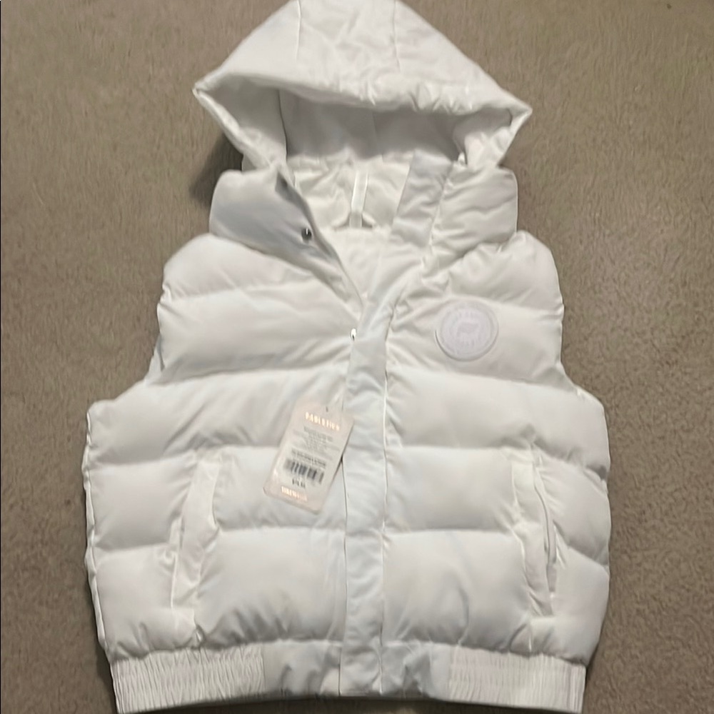 Fabletics White Puffer Vest